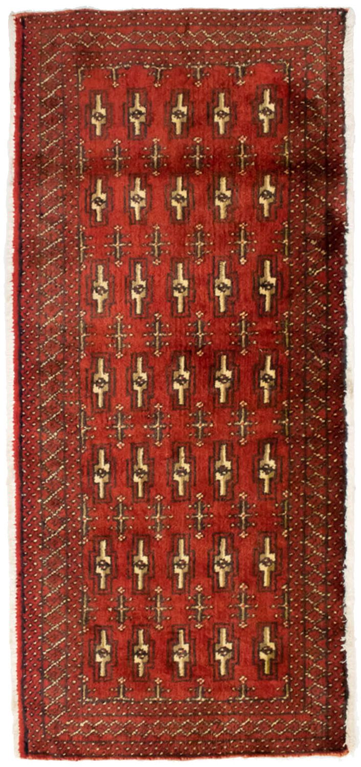 Alfombra Turkaman - 130 x 60 cm - rojo