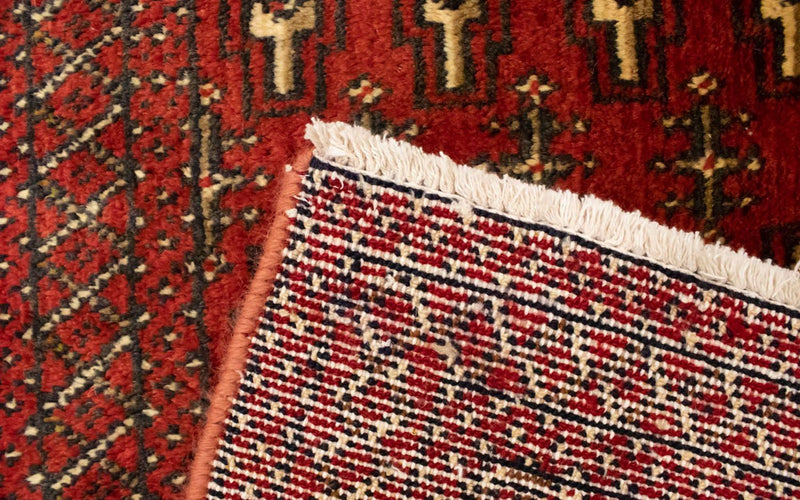 Alfombra Turkaman - 130 x 60 cm - rojo