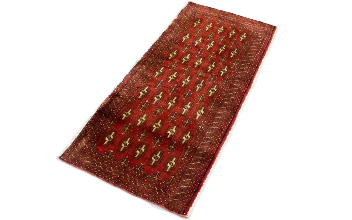 Alfombra Turkaman - 130 x 60 cm - rojo