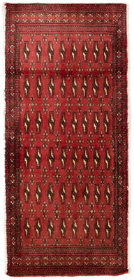 Alfombra Turkaman - 130 x 60 cm - rojo