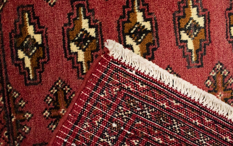 Alfombra Turkaman - 130 x 60 cm - rojo claro