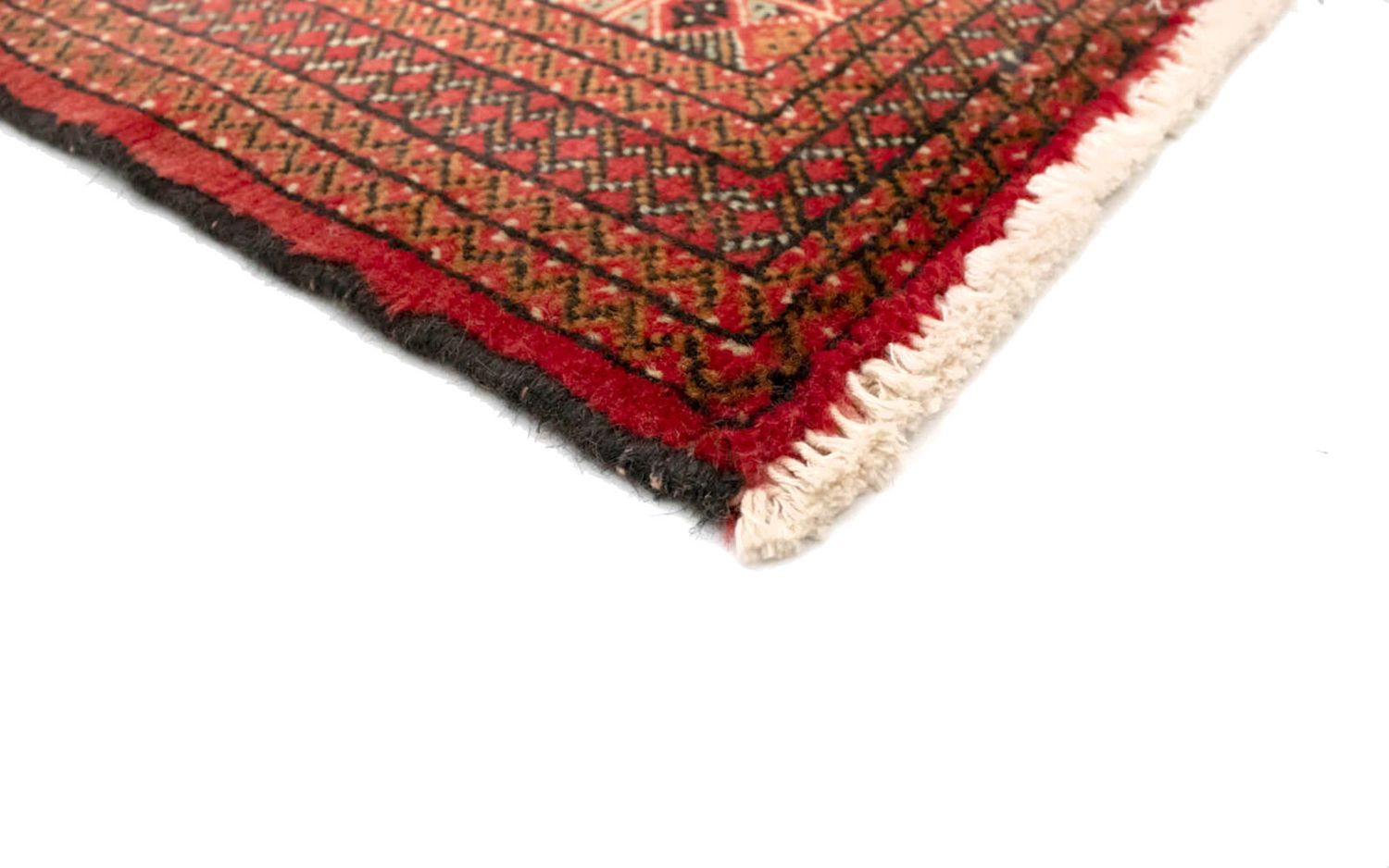 Alfombra Turkaman - 130 x 60 cm - rojo claro