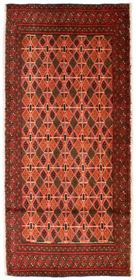 Alfombra Turkaman - 130 x 60 cm - naranja