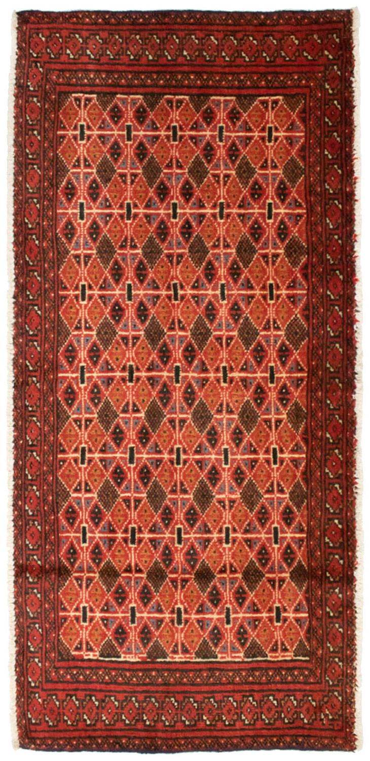 Alfombra Turkaman - 130 x 60 cm - naranja