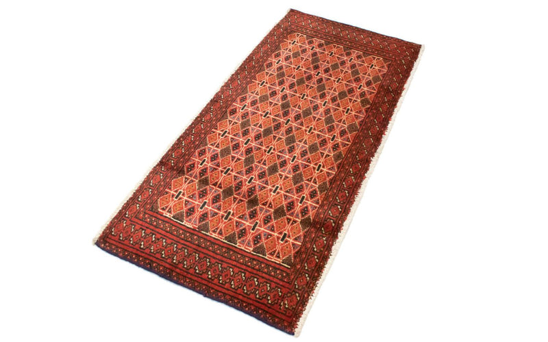 Alfombra Turkaman - 130 x 60 cm - naranja