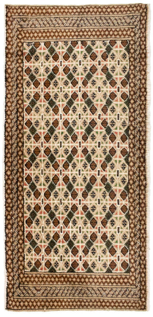 Alfombra Turkaman - 130 x 60 cm - beige