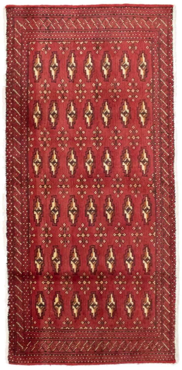 Alfombra Turkaman - 130 x 60 cm - rojo