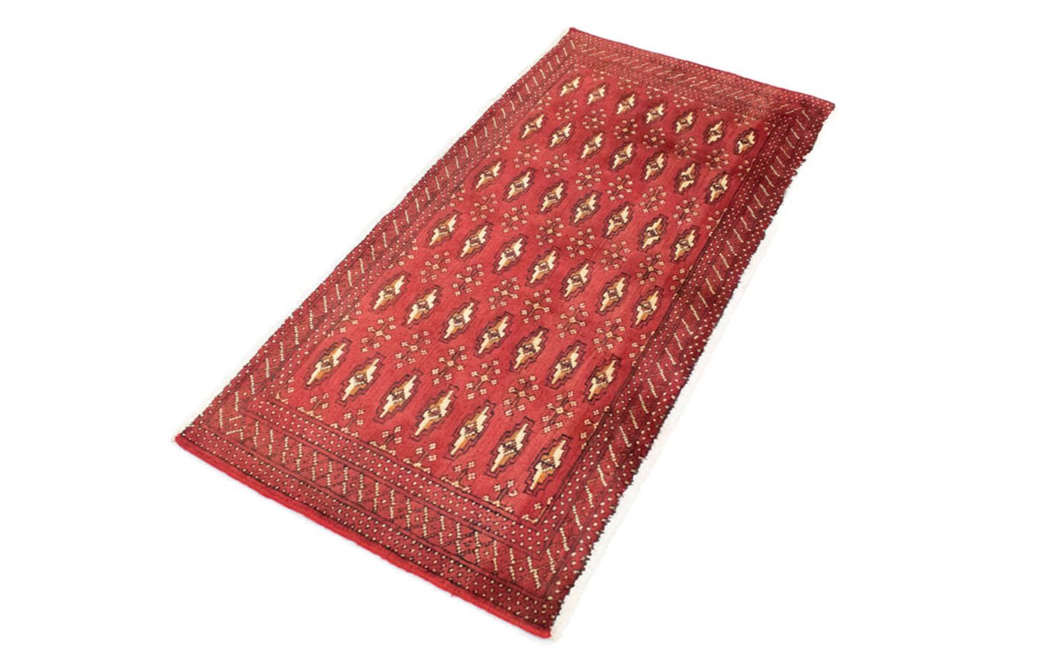 Alfombra Turkaman - 130 x 60 cm - rojo