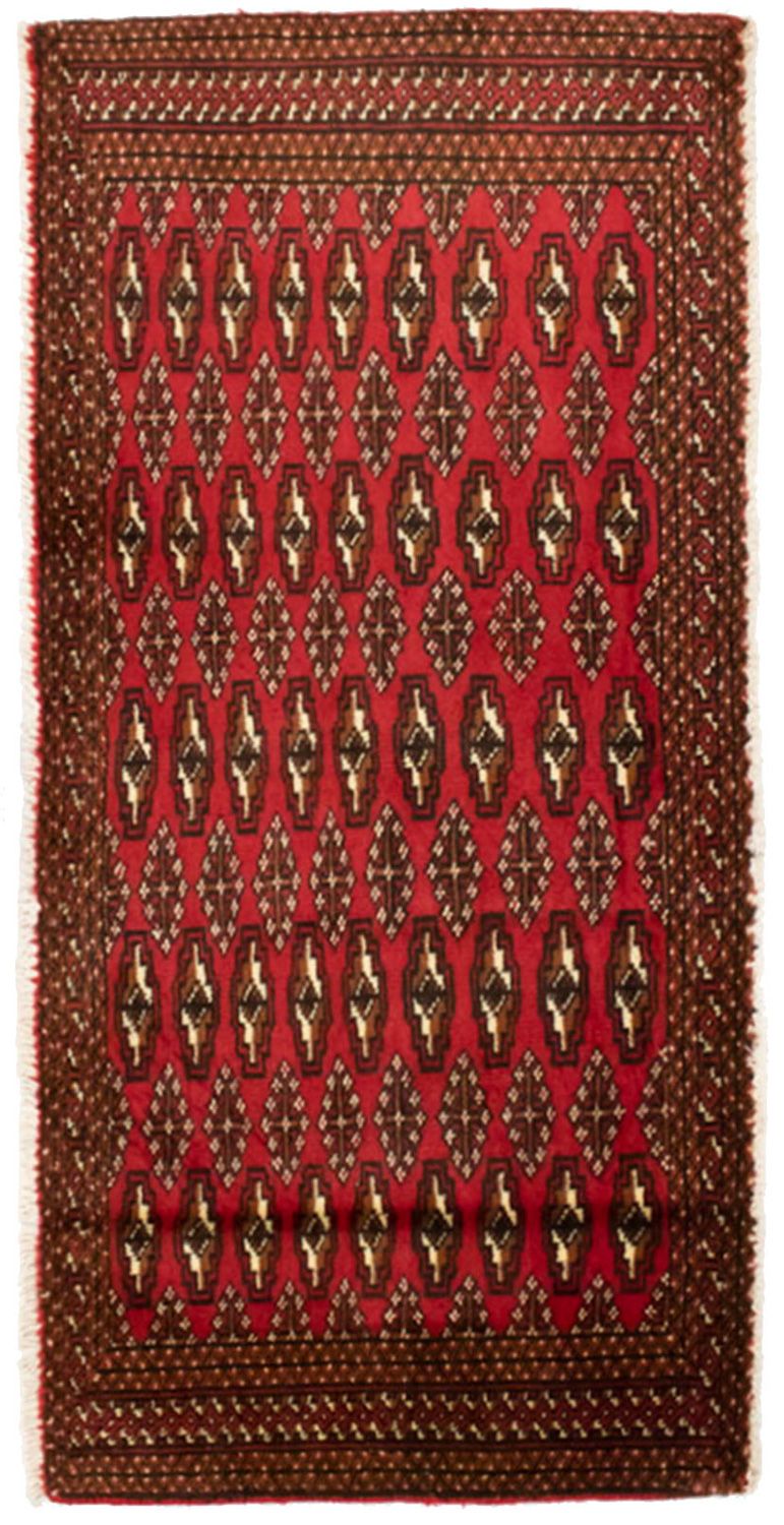 Alfombra Turkaman - 130 x 60 cm - rojo