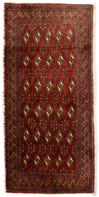 Alfombra Turkaman - 130 x 60 cm - rojo