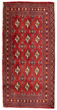 Alfombra Turkaman - 130 x 60 cm - rojo