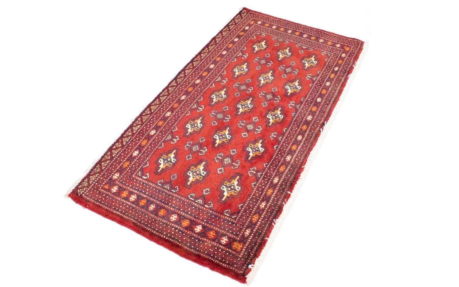 Alfombra Turkaman - 130 x 60 cm - rojo