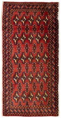 Alfombra Turkaman - 130 x 60 cm - rojo