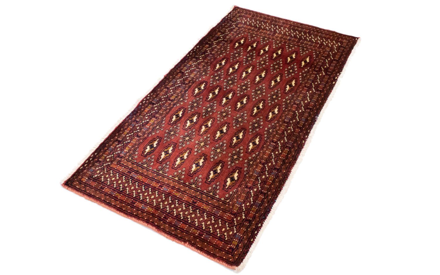Alfombra Turkaman - 130 x 60 cm - rojo