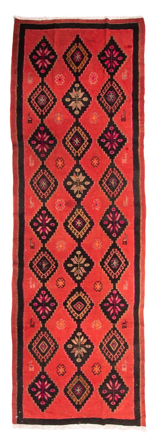 Alfombra de pasillo Alfombra Kelim - Antigua - 400 x 140 cm - multicolor