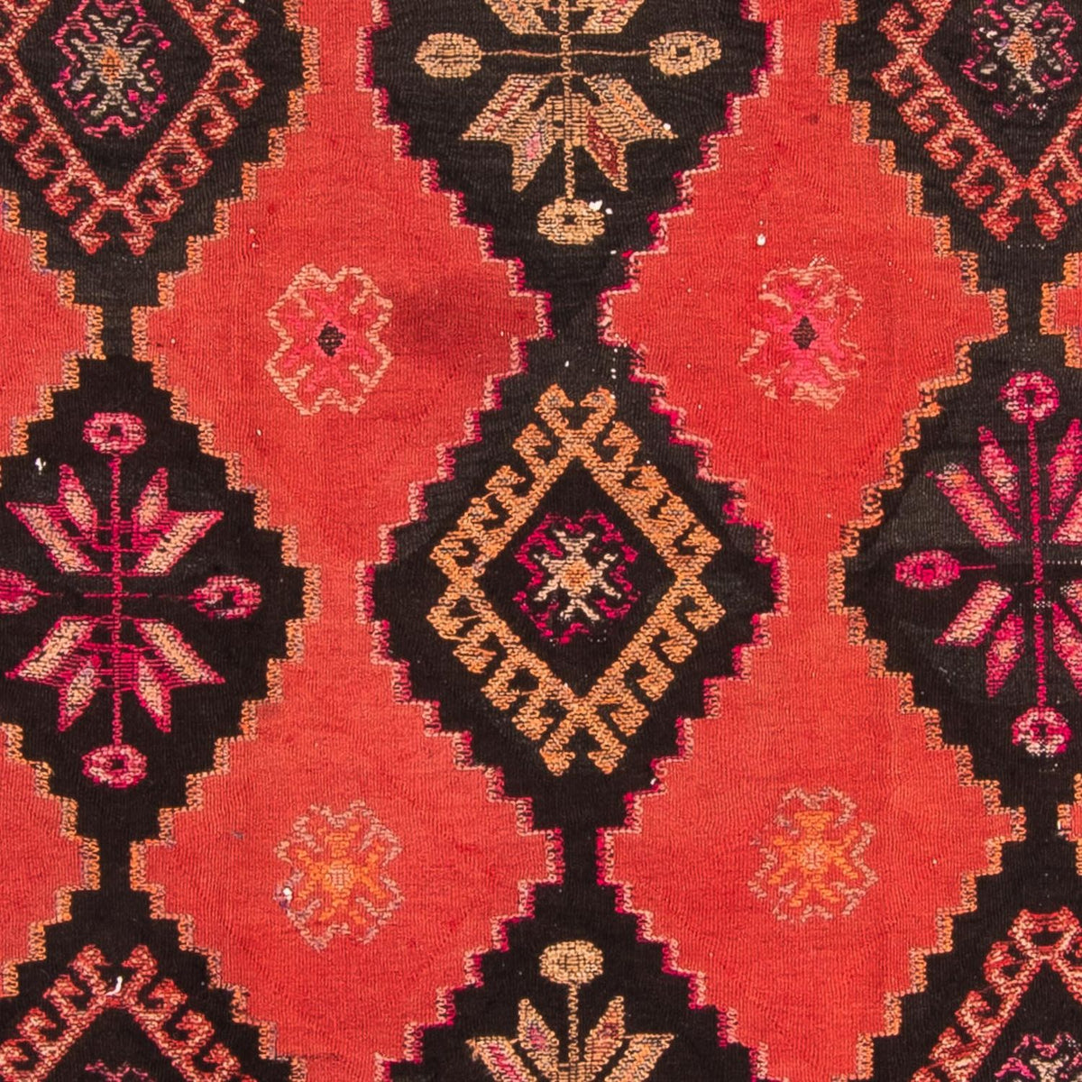 Alfombra de pasillo Alfombra Kelim - Antigua - 400 x 140 cm - multicolor