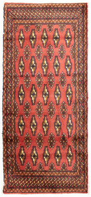 Alfombra Turkaman - 130 x 60 cm - rojo