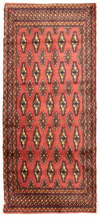 Alfombra Turkaman - 130 x 60 cm - rojo