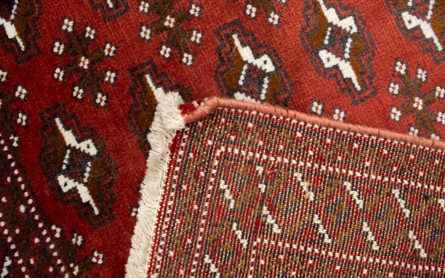 Alfombra Turkaman - 130 x 60 cm - rojo