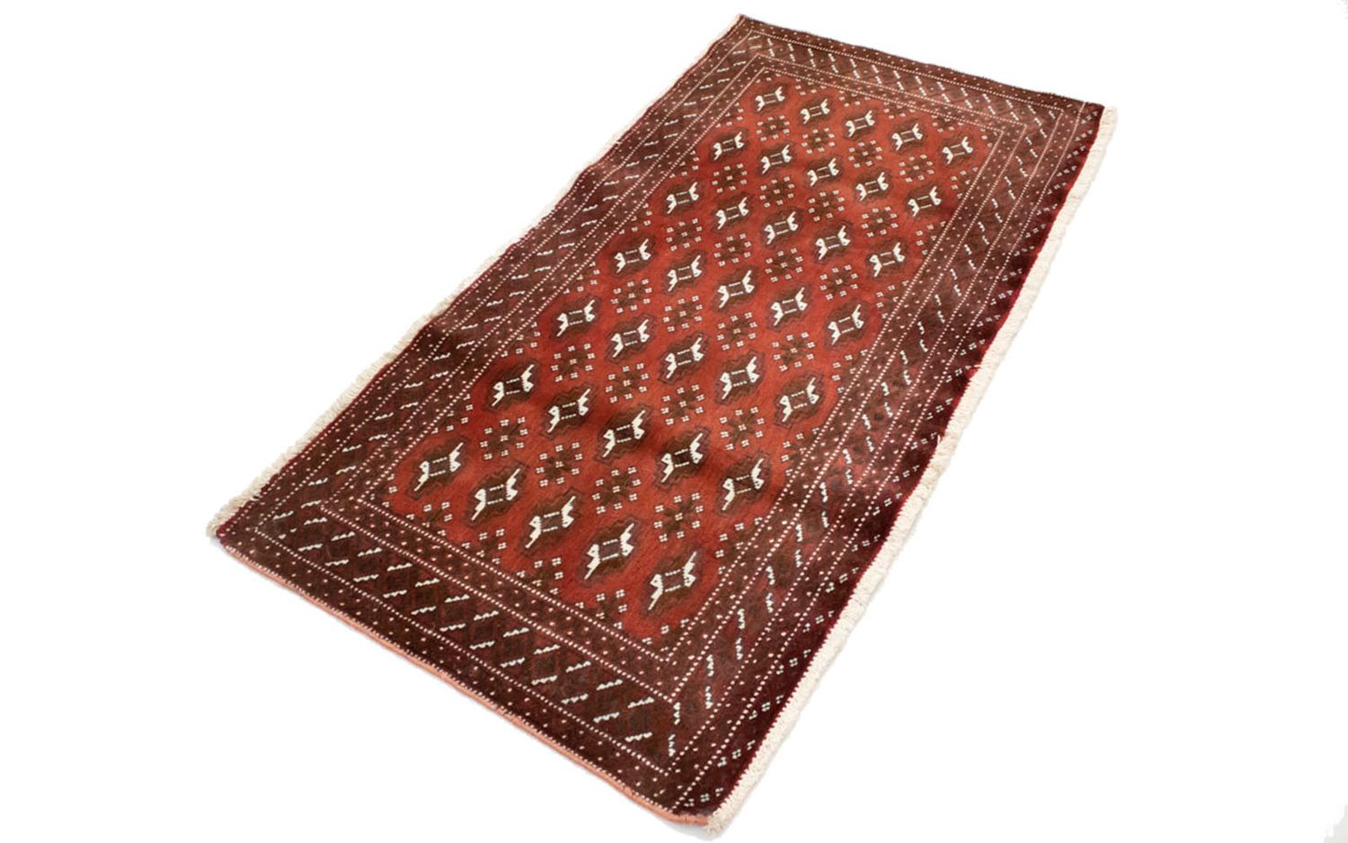 Alfombra Turkaman - 130 x 60 cm - rojo