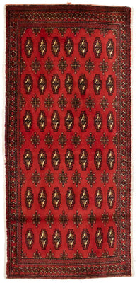 Alfombra Turkaman - 130 x 60 cm - rojo
