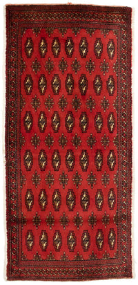 Alfombra Turkaman - 130 x 60 cm - rojo