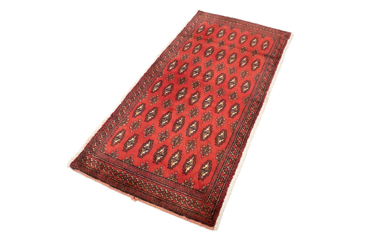 Alfombra Turkaman - 130 x 60 cm - rojo