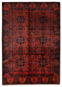 Alfombra afgana - Kunduz - 186 x 122 cm - rojo