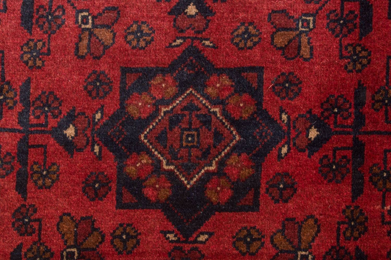 Alfombra afgana - Kunduz - 186 x 122 cm - rojo