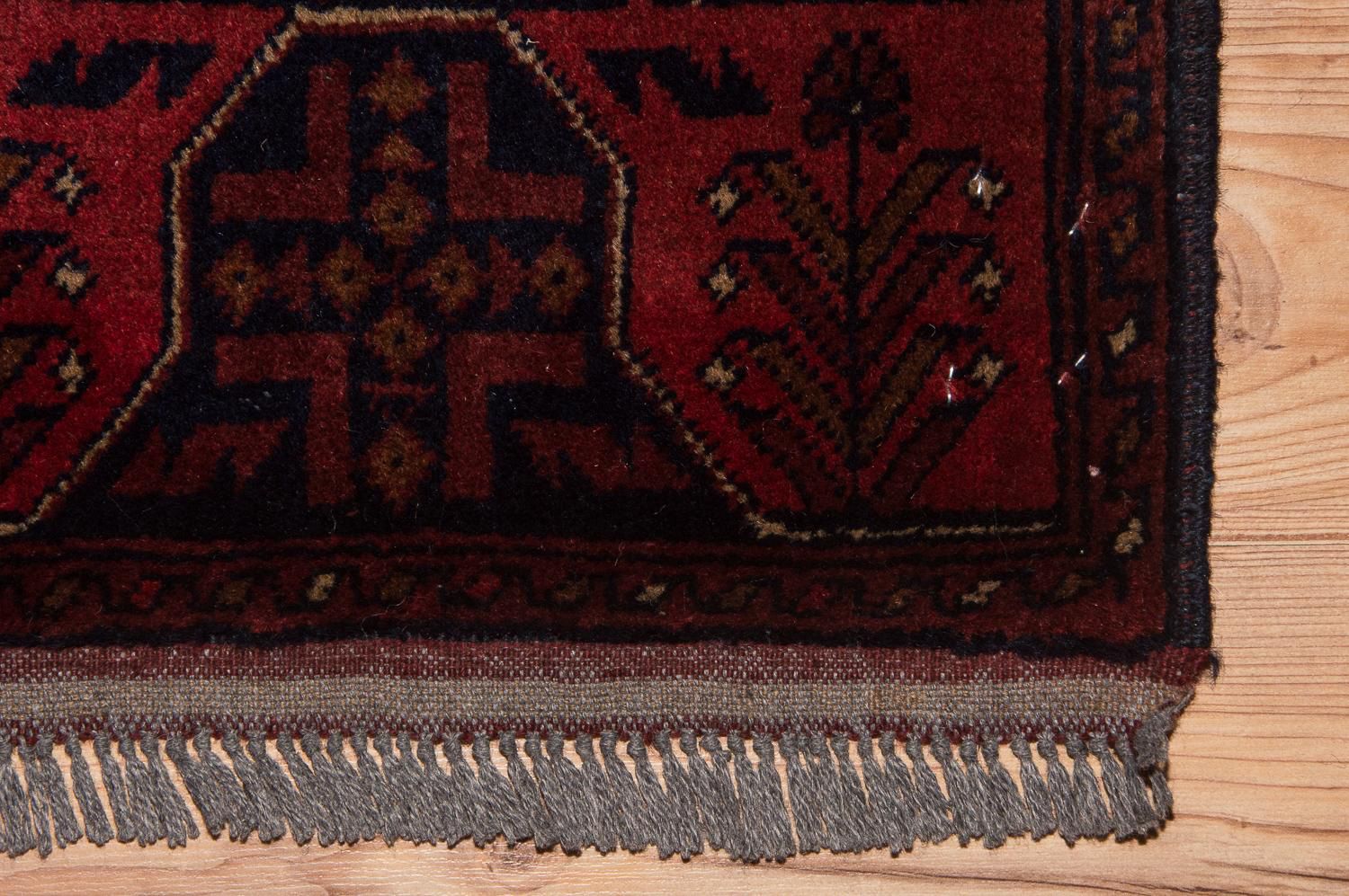 Alfombra afgana - Kunduz - 186 x 122 cm - rojo