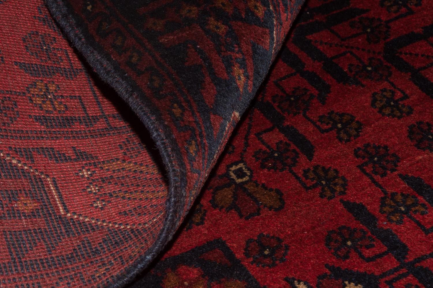 Alfombra afgana - Kunduz - 186 x 122 cm - rojo