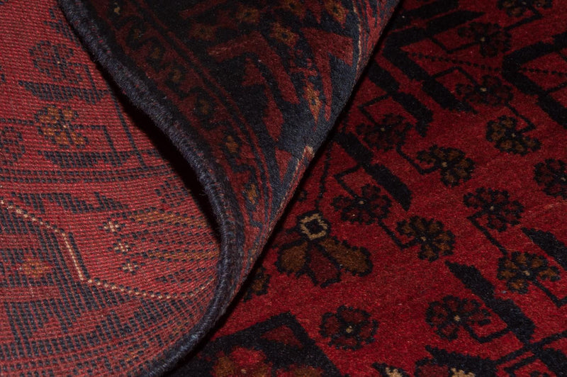 Alfombra afgana - Kunduz - 186 x 122 cm - rojo