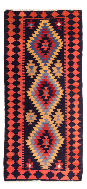 Alfombra de pasillo Alfombra Kelim - Antigua - 295 x 135 cm - multicolor