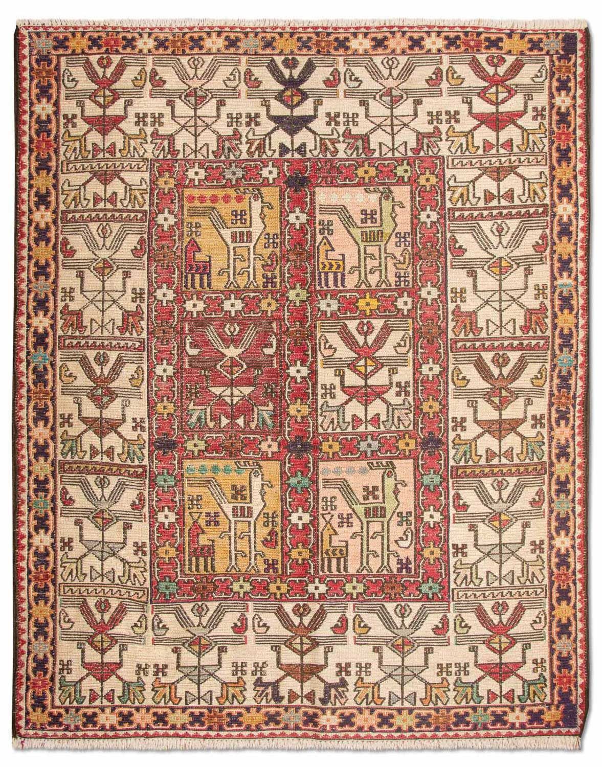 Alfombra Kelim - Oriental - 97 x 75 cm - rojo