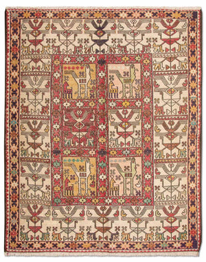 Alfombra Kelim - Oriental - 97 x 75 cm - rojo