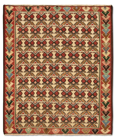 Kilim antiguo Alfombra 119x143cm