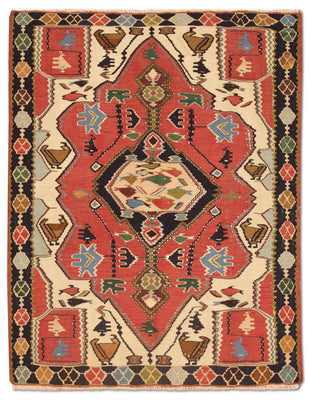 Alfombra Kelim - Oriental - 147 x 112 cm - rojo