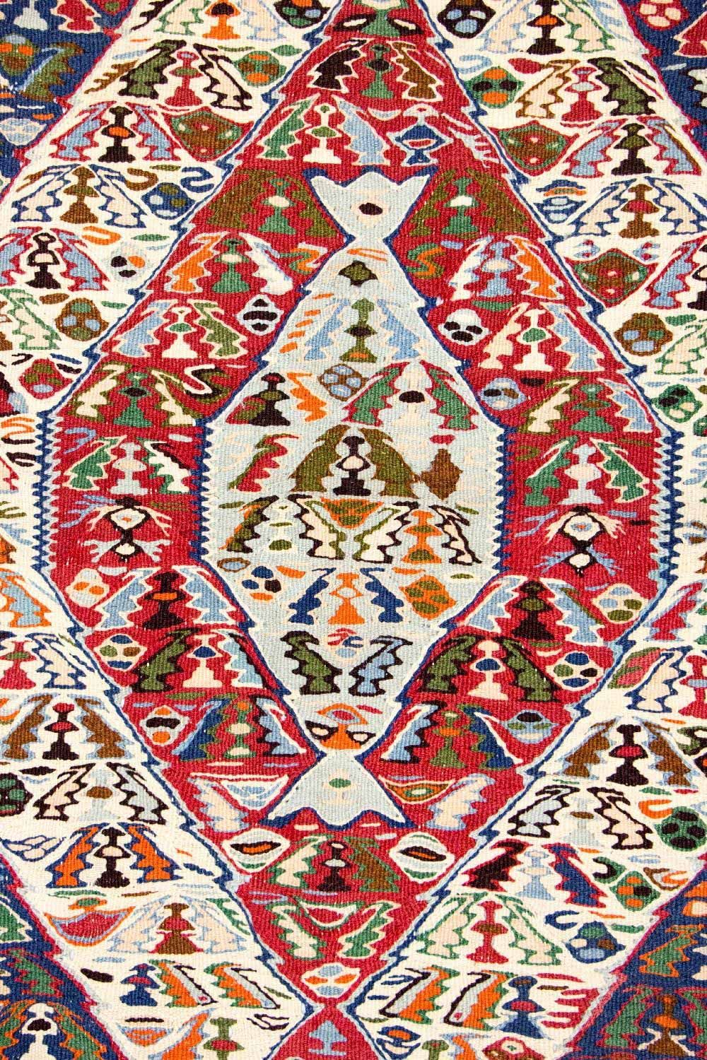 Alfombra Kelim - Antigua - 153 x 119 cm - azul