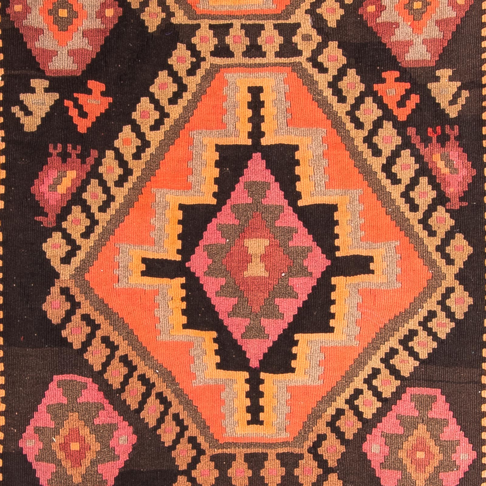 Alfombra de pasillo Alfombra Kelim - Antigua - 320 x 150 cm - multicolor