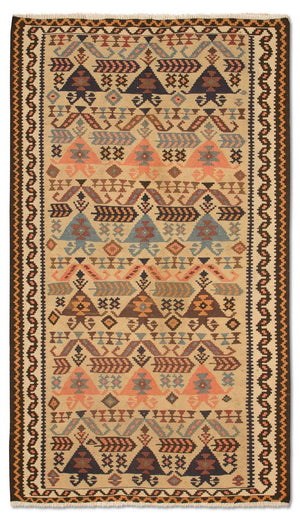 Alfombra de pasillo Alfombra Kelim - Antigua - 195 x 108 cm - beige