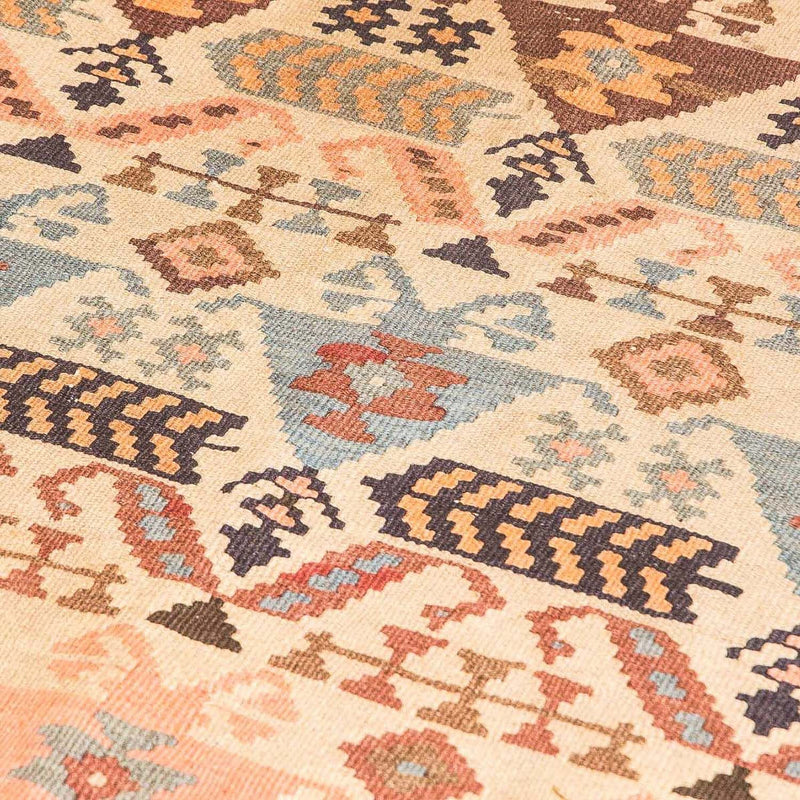 Alfombra de pasillo Alfombra Kelim - Antigua - 195 x 108 cm - beige