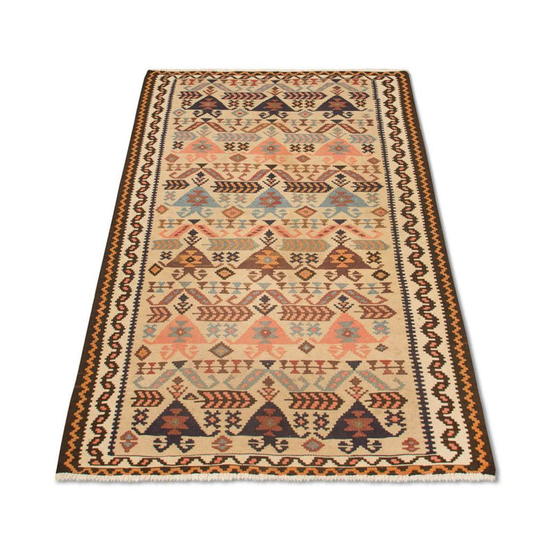 Alfombra de pasillo Alfombra Kelim - Antigua - 195 x 108 cm - beige