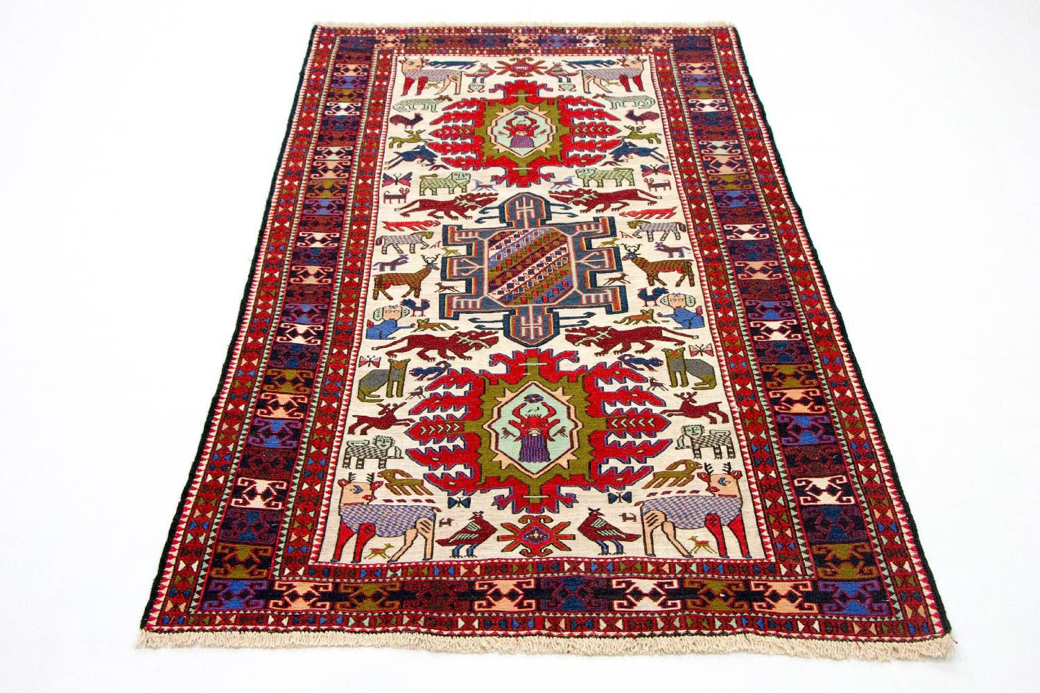 Alfombra Kelim - Oriental - 212 x 118 cm - beige