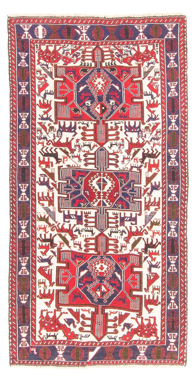 Alfombra de pasillo Alfombra Kelim - Oriental - 205 x 110 cm - crema