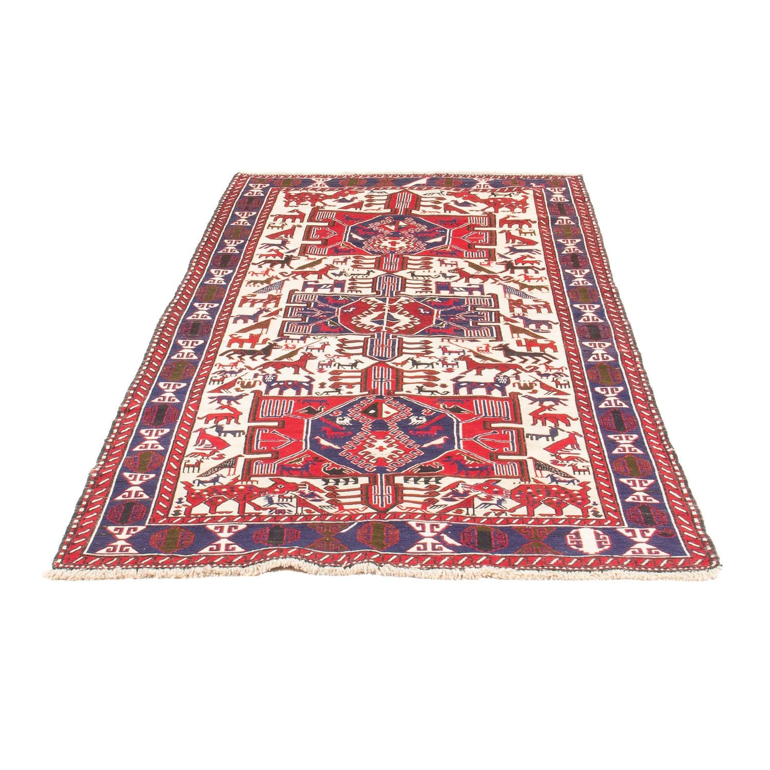 Alfombra de pasillo Alfombra Kelim - Oriental - 205 x 110 cm - crema