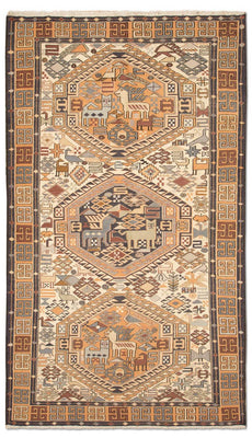 Alfombra de pasillo Alfombra Kelim - Oriental - 210 x 115 cm - beige