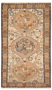 Alfombra de pasillo Alfombra Kelim - Oriental - 210 x 115 cm - beige