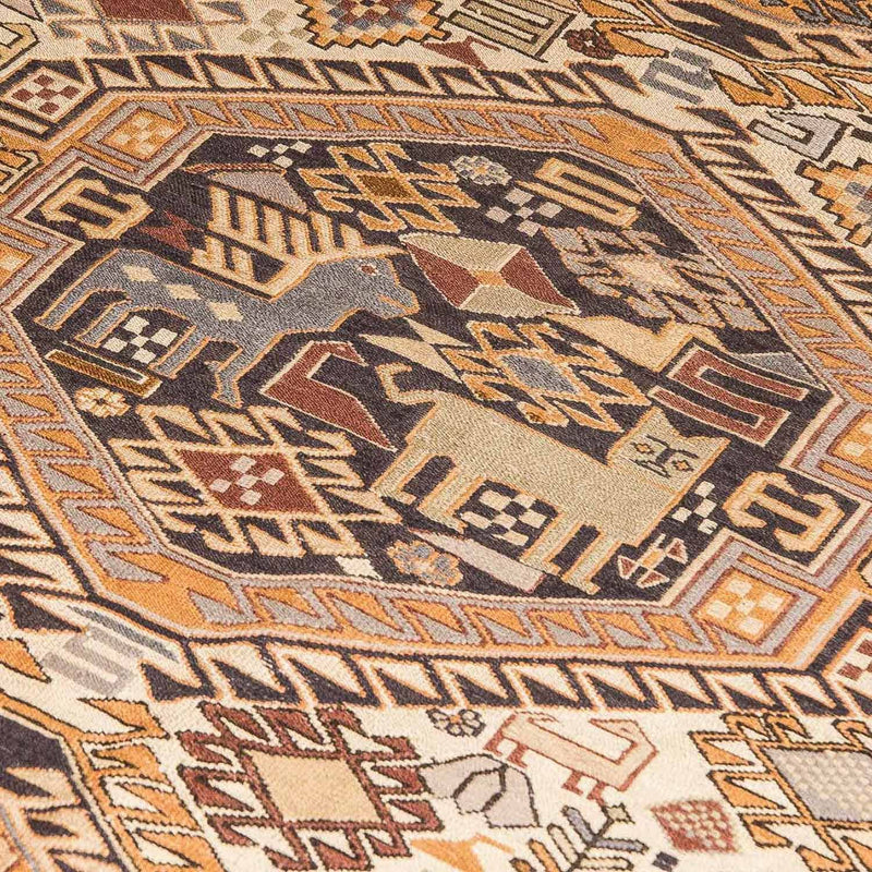 Alfombra de pasillo Alfombra Kelim - Oriental - 210 x 115 cm - beige