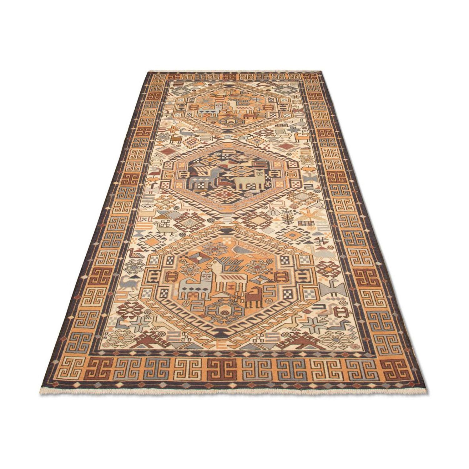 Alfombra de pasillo Alfombra Kelim - Oriental - 210 x 115 cm - beige