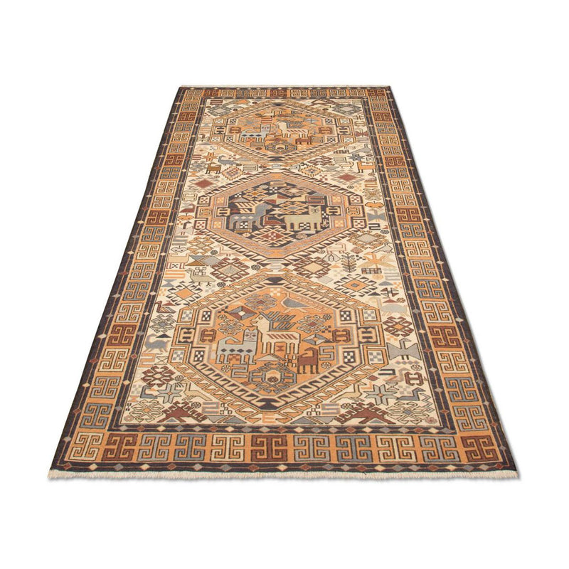 Alfombra de pasillo Alfombra Kelim - Oriental - 210 x 115 cm - beige